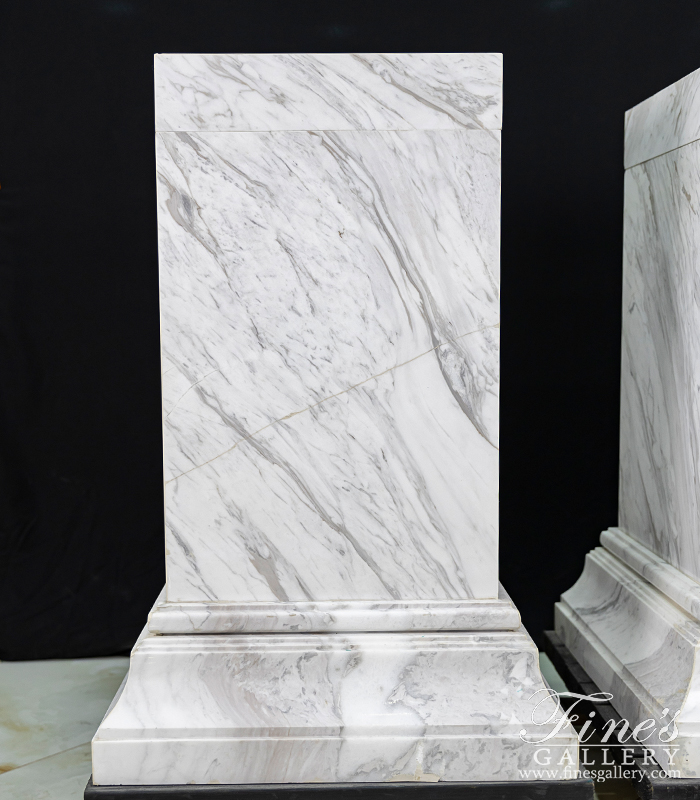 Marble Bases  - Polished Volokas Marble Base Pair - MBS-217